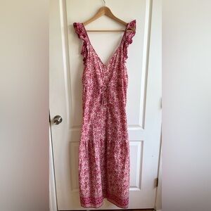Faherty Pink Floral Dress